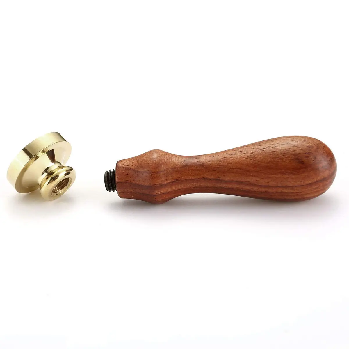 Yoption Initial Alphabet Wax Seal Stamp, 2.5cm Diameter | Brass Head & Wooden Handle for Invitations - view 5