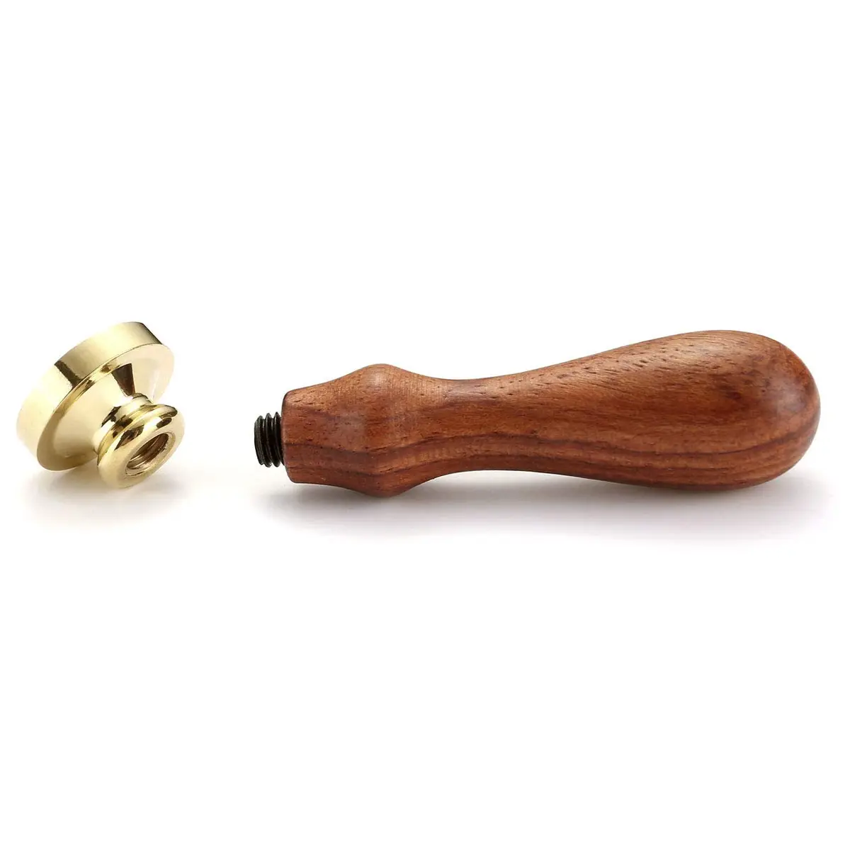 Yoption Initial Alphabet Wax Seal Stamp 'U' with Brass Head & Rosewood Handle | 2.5cm (1 inch) Diameter - view 5