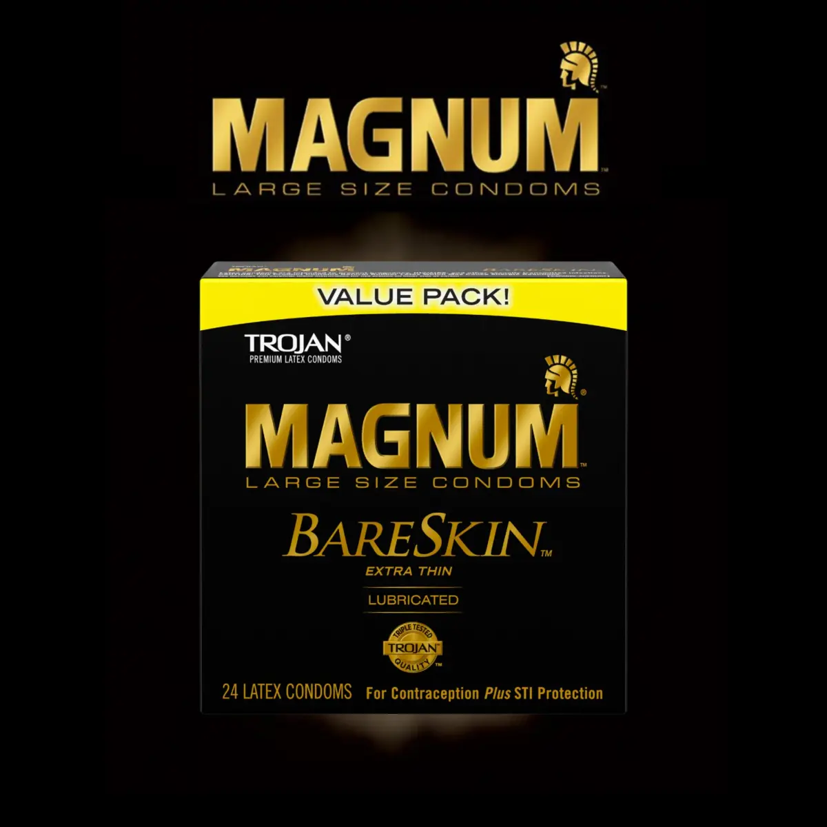 TROJAN Magnum BareSkin Large Condoms for Men, 24 Count | Thinnest Magnum for Heightened Sensitivity - view 6