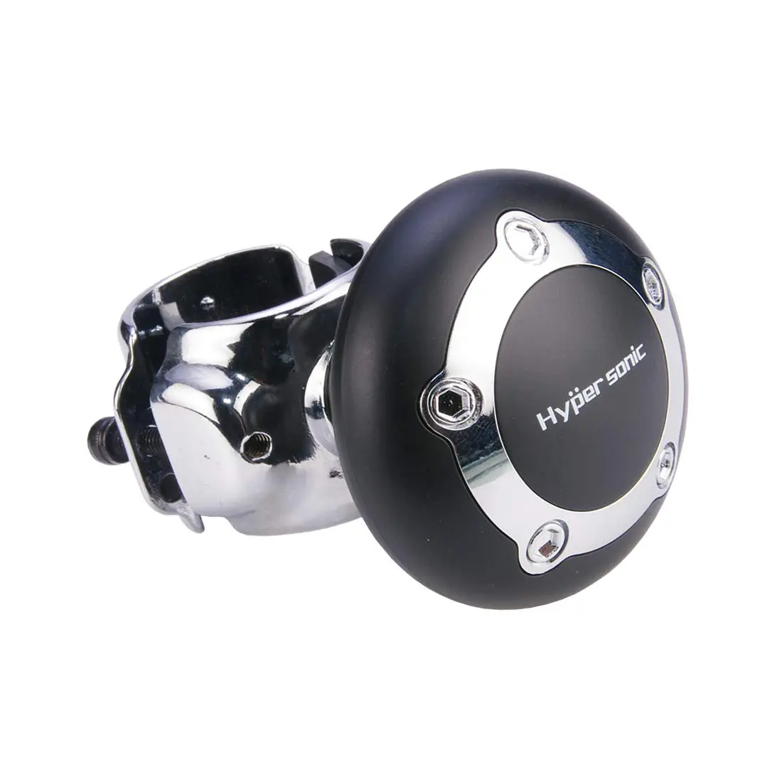 Hypersonic Car Power Handle Spinner Steering Wheel Knob in Black | Effortless Maneuvering for Long Drives - main product image