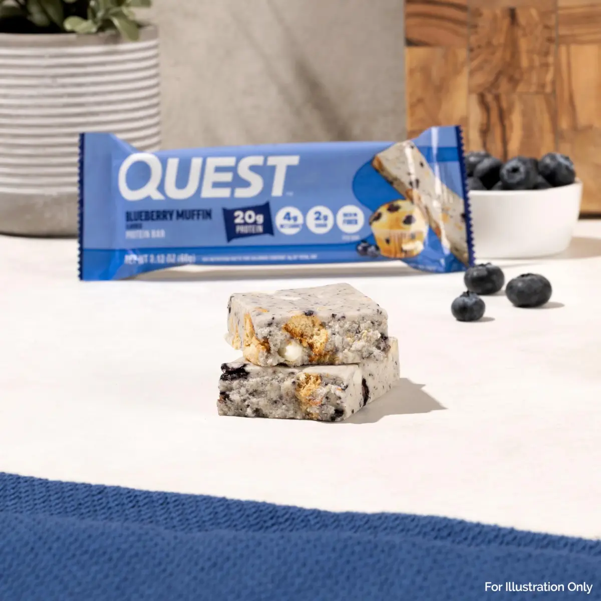 Quest Blueberry Muffin Protein Bars 2.12oz (60g) | 20g Protein, 4g Net Carbs, Gluten-Free - view 5