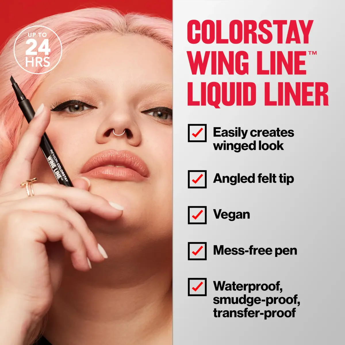 Revlon ColorStay Wing Line Liquid Eyeliner, Blackest Black, 0.04 fl oz (1.2 ml) | Waterproof & Smudge-Proof for Precise Wings - view 5