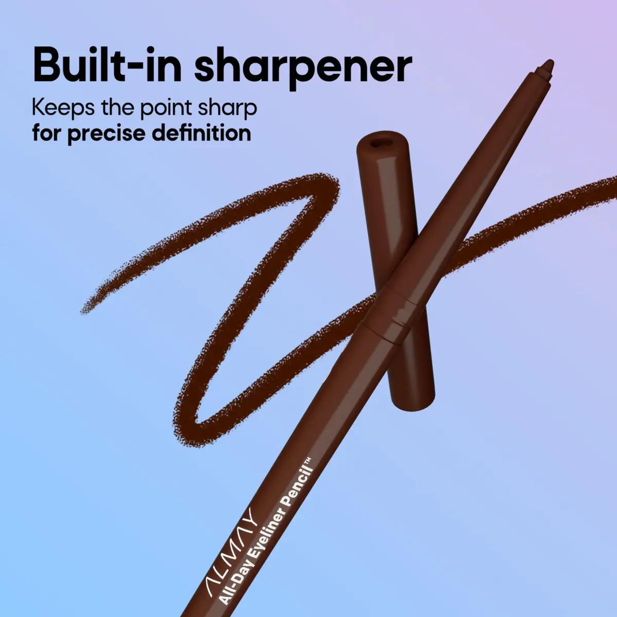 Almay All-Day Eyeliner Pencil, 205 Black - Intense Matte Black for Effortless Definition - view 3