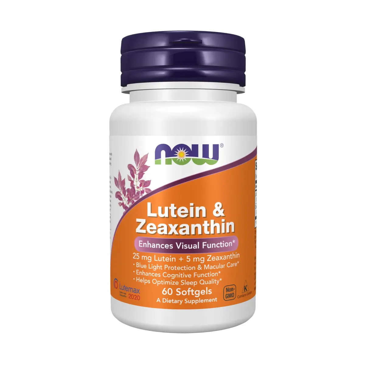 NOW Foods Lutein & Zeaxanthin Softgels 60 Count (25 mg Lutein, 5 mg Zeaxanthin) | Supports Vision & Cognitive Health - main product image