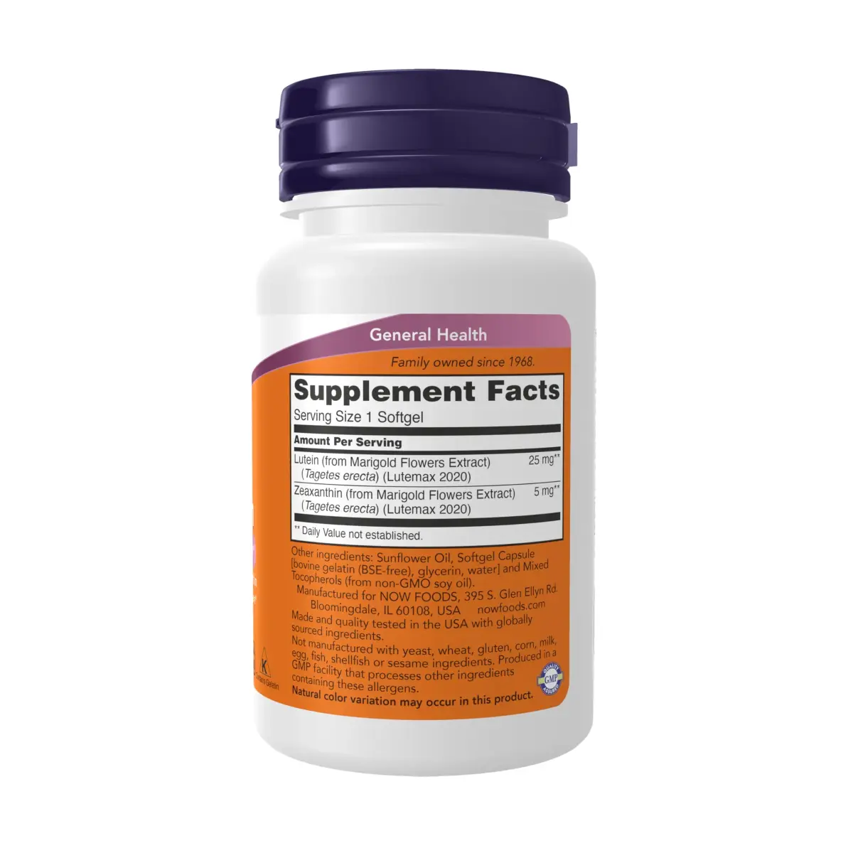 NOW Foods Lutein & Zeaxanthin Softgels 60 Count (25 mg Lutein, 5 mg Zeaxanthin) | Supports Vision & Cognitive Health - view 2