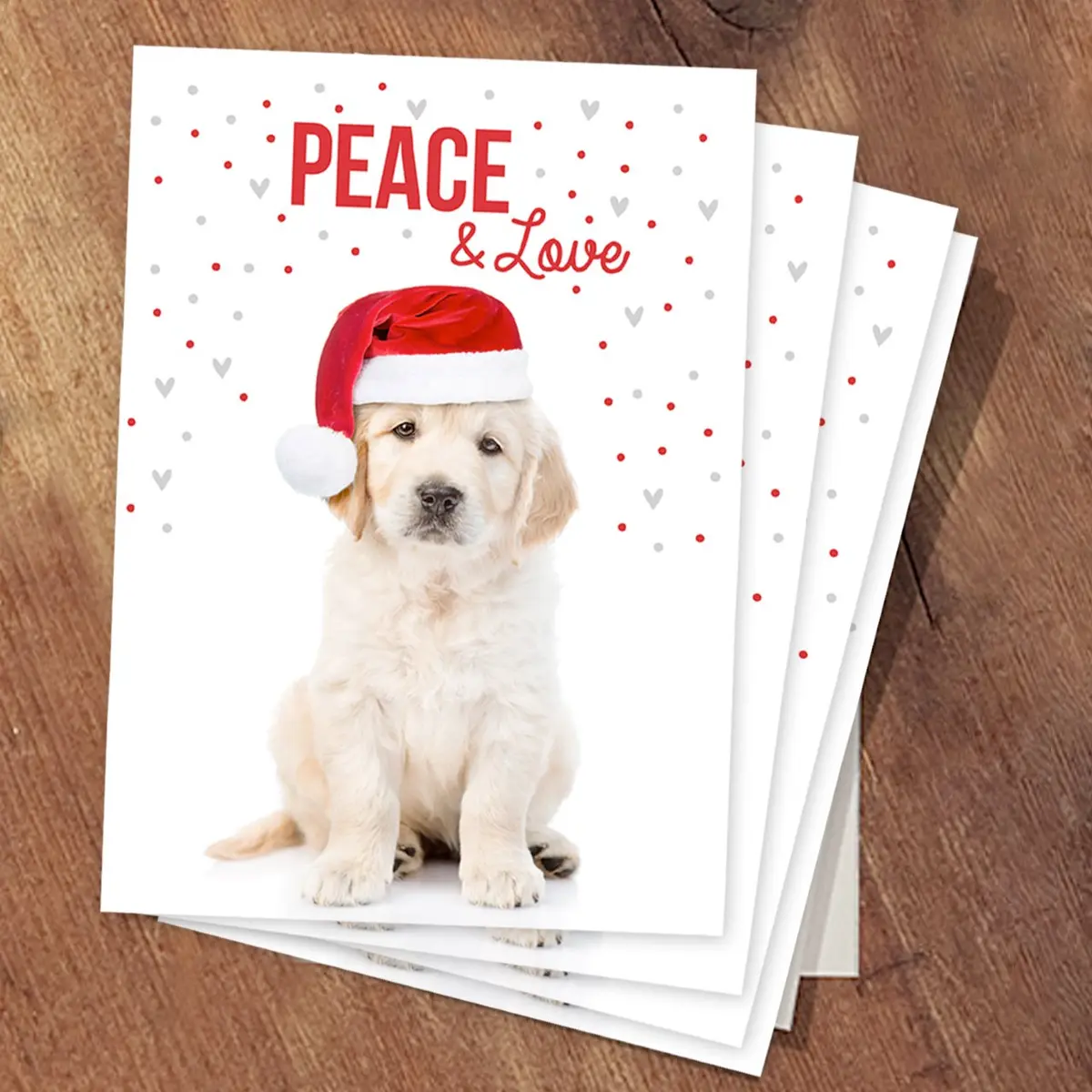 Canopy Street Labrador Love Holiday Card Pack / 25 Cards & Envelopes | Festive Puppy Design, Dog Christmas & New Year Cards - view 5