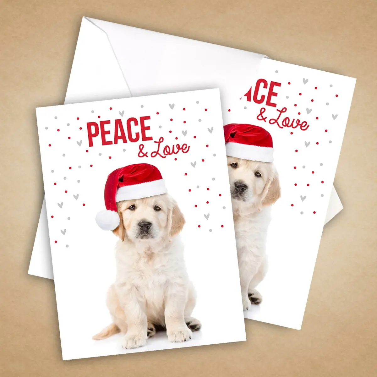 Canopy Street Labrador Love Holiday Card Pack / 25 Cards & Envelopes | Festive Puppy Design, Dog Christmas & New Year Cards - view 6
