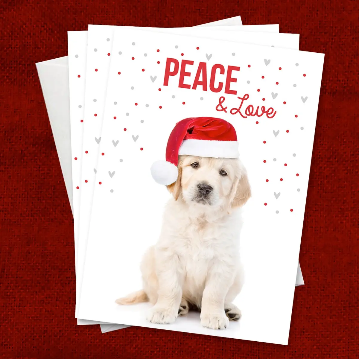 Canopy Street Labrador Love Holiday Card Pack / 25 Cards & Envelopes | Festive Puppy Design, Dog Christmas & New Year Cards - view 8