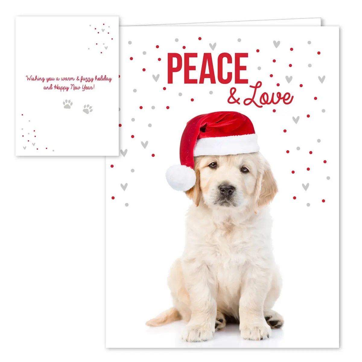Canopy Street Labrador Love Holiday Card Pack / 25 Cards & Envelopes | Festive Puppy Design, Dog Christmas & New Year Cards - view 2