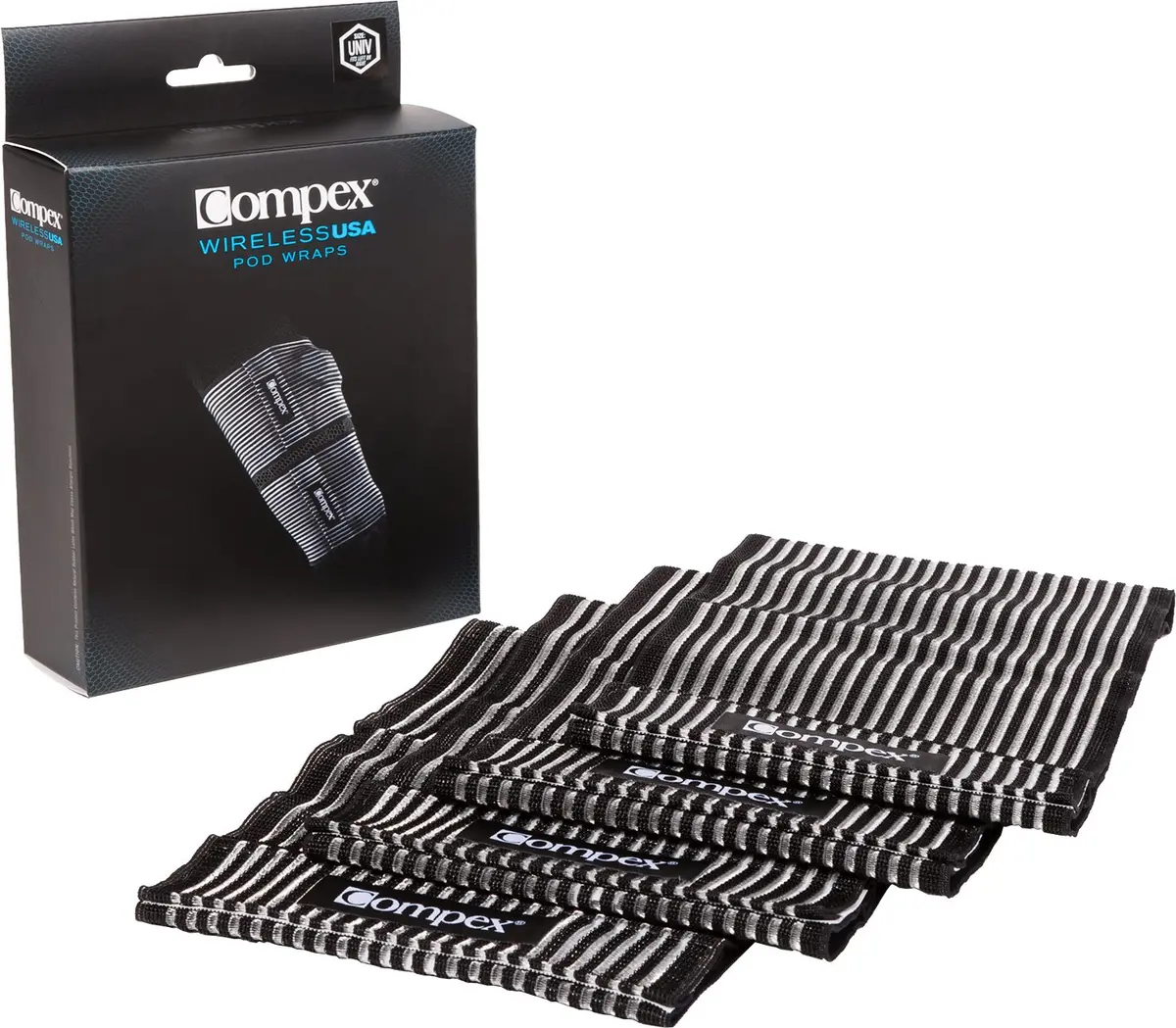 Compex Electrode Wraps 4 Count | Secure & Elastic Wraps for Muscle Stimulation - main product image