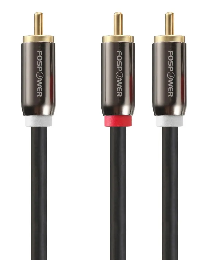 FosPower RCA Y-Adapter 6 Feet | Gold Plated Stereo Audio Splitter for Home Theater & Subwoofer - main product image
