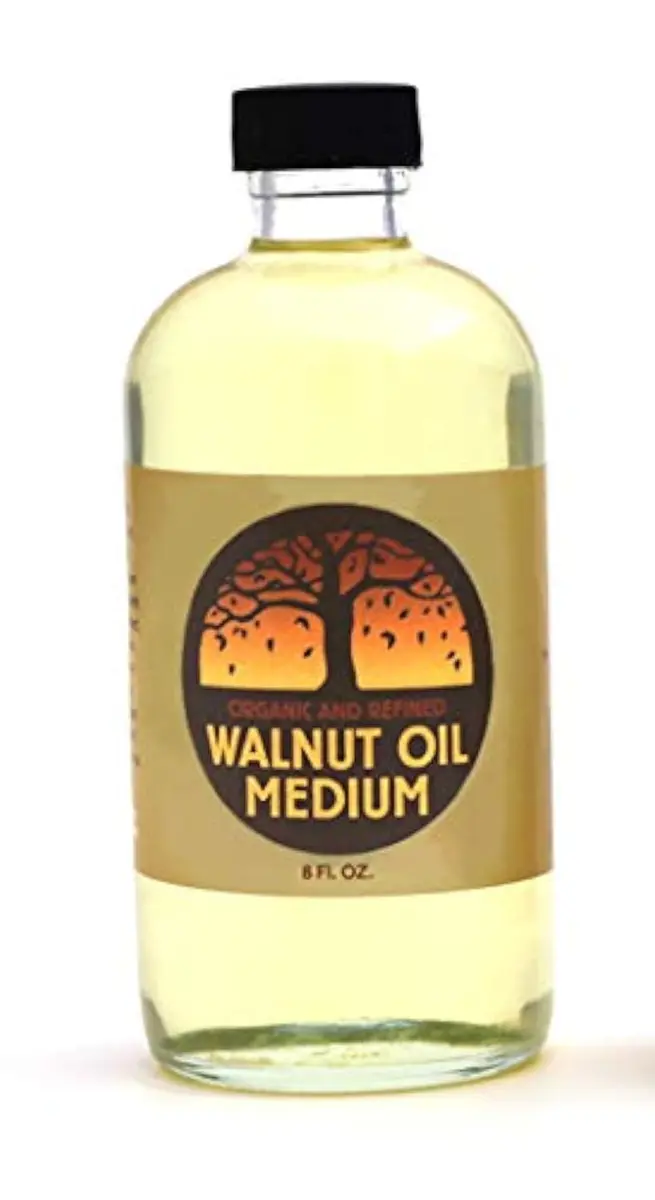Natural Earth Paints Refined Walnut Oil 8 oz | Non-Yellowing Oil Medium for Artists & Fine Art - main product image