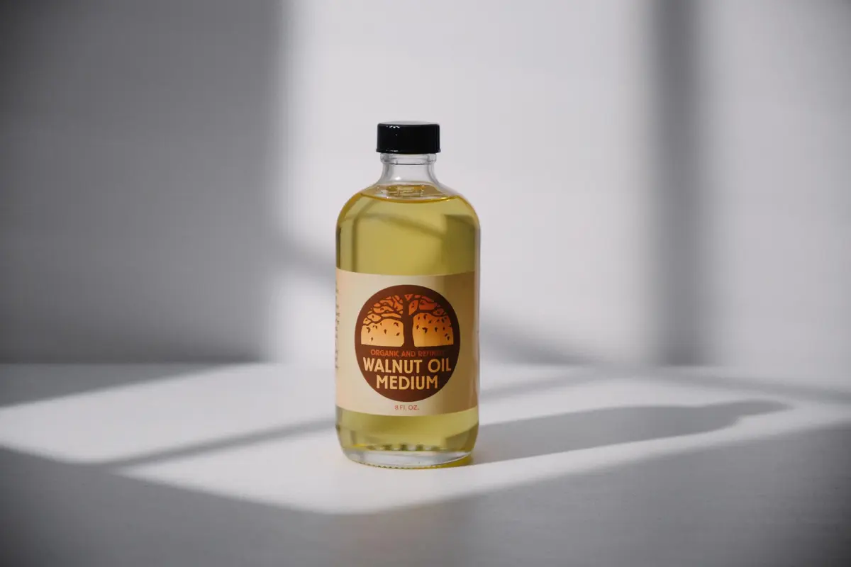 Natural Earth Paints Refined Walnut Oil 8 oz | Non-Yellowing Oil Medium for Artists & Fine Art - view 6