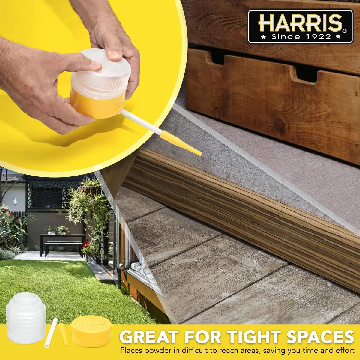 HARRIS Diatomaceous Earth Powder Duster with 6 Inch Extension Nozzle | Lightweight, Extendable Handle - view 5