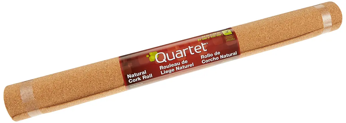 Quartet Natural Cork Roll 24" x 48" (2.27 kg / 5 lb) | Self-Healing & Sound Absorbing Bulletin Board - main product image