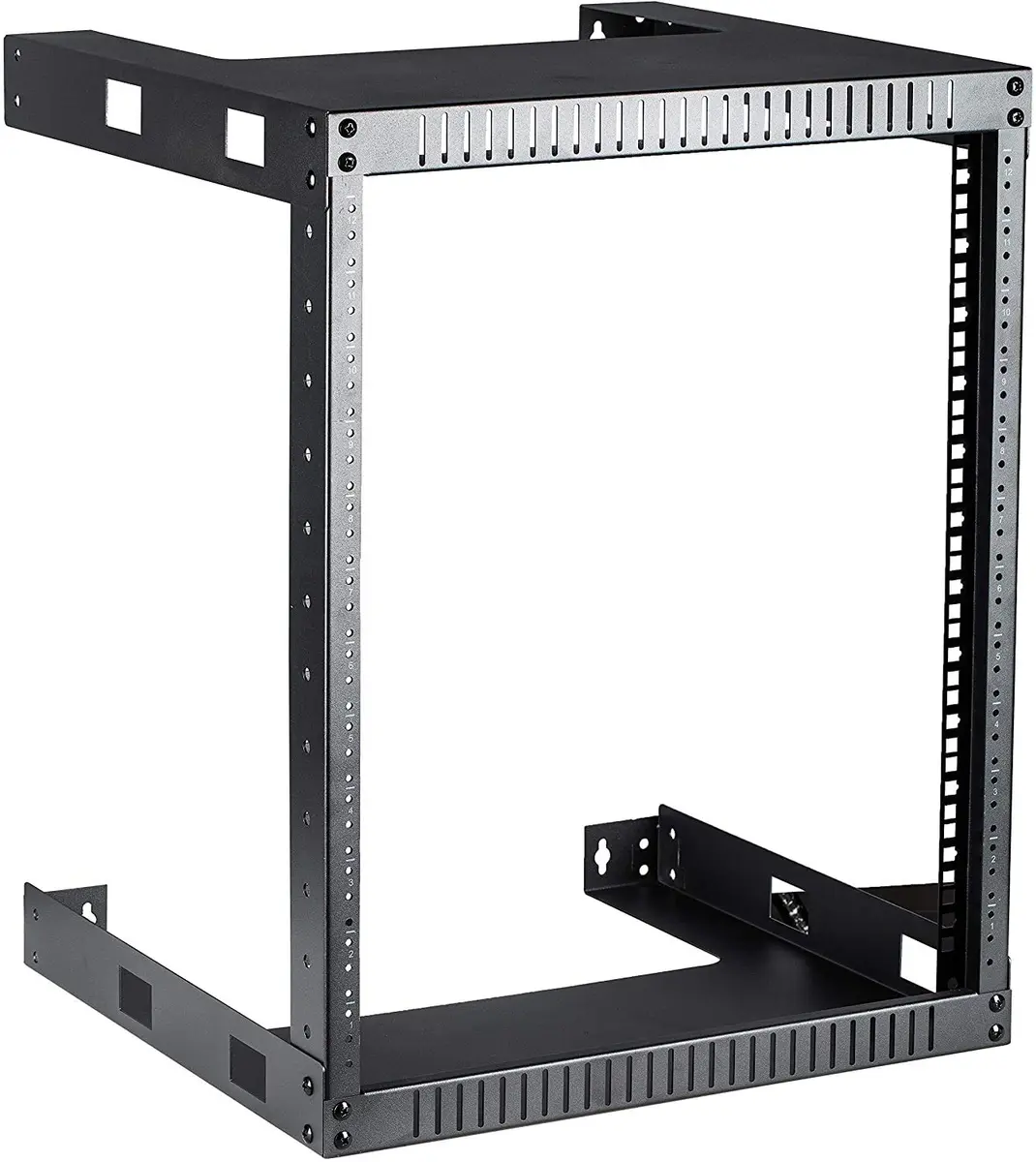 KENUCO 9U Wall Mount Open Frame Steel Network Equipment Rack 17.75 Inch Deep | Max Airflow & Easy Access - main product image
