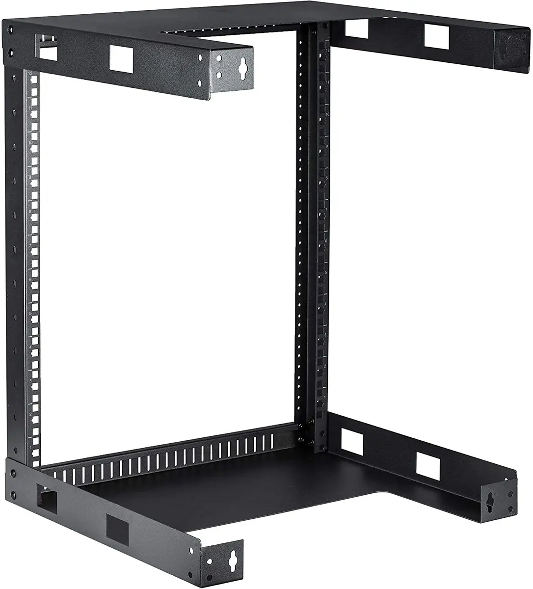 KENUCO 9U Wall Mount Open Frame Steel Network Equipment Rack 17.75 Inch Deep | Max Airflow & Easy Access - view 2