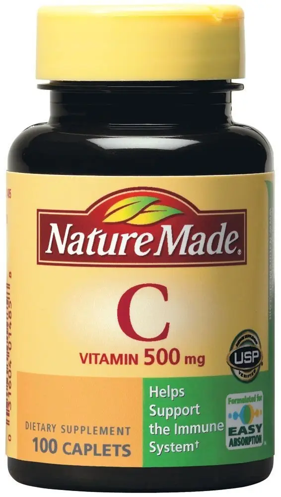 Nature Made Vitamin C 500 mg Caplets, Gluten Free 300 Count | Supports Immune Health & Skin - main product image