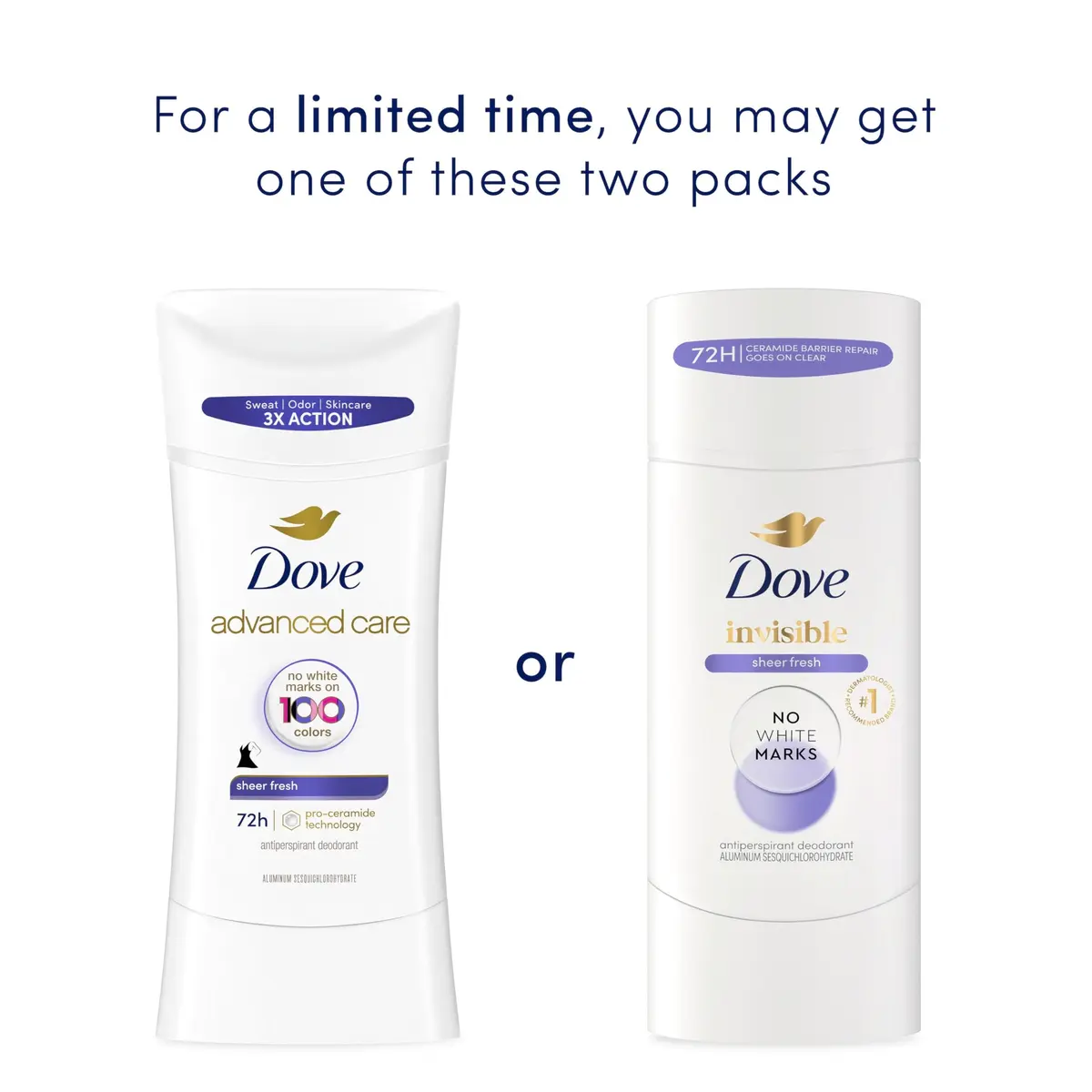 Dove Advanced Care Sheer Fresh Antiperspirant Deodorant Stick 77ml (2.6 oz) | 72-Hour Sweat & Odor Protection - view 3
