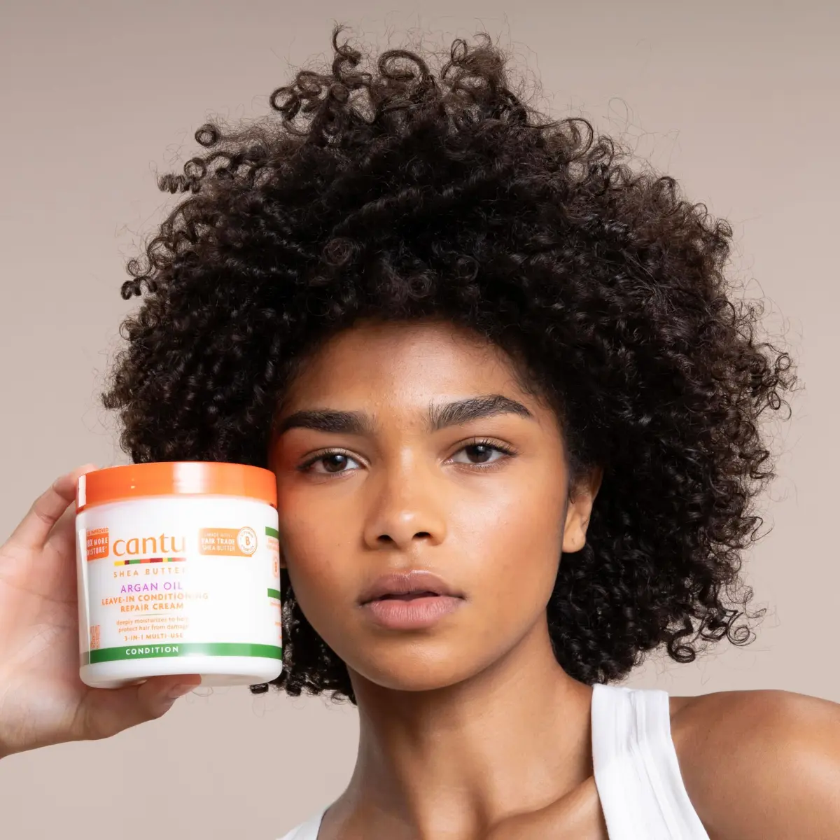 Cantu Argan Oil Leave-In Conditioning Repair Cream 453g (16 Ounce) | Hydrates & Strengthens Damaged Hair - view 4