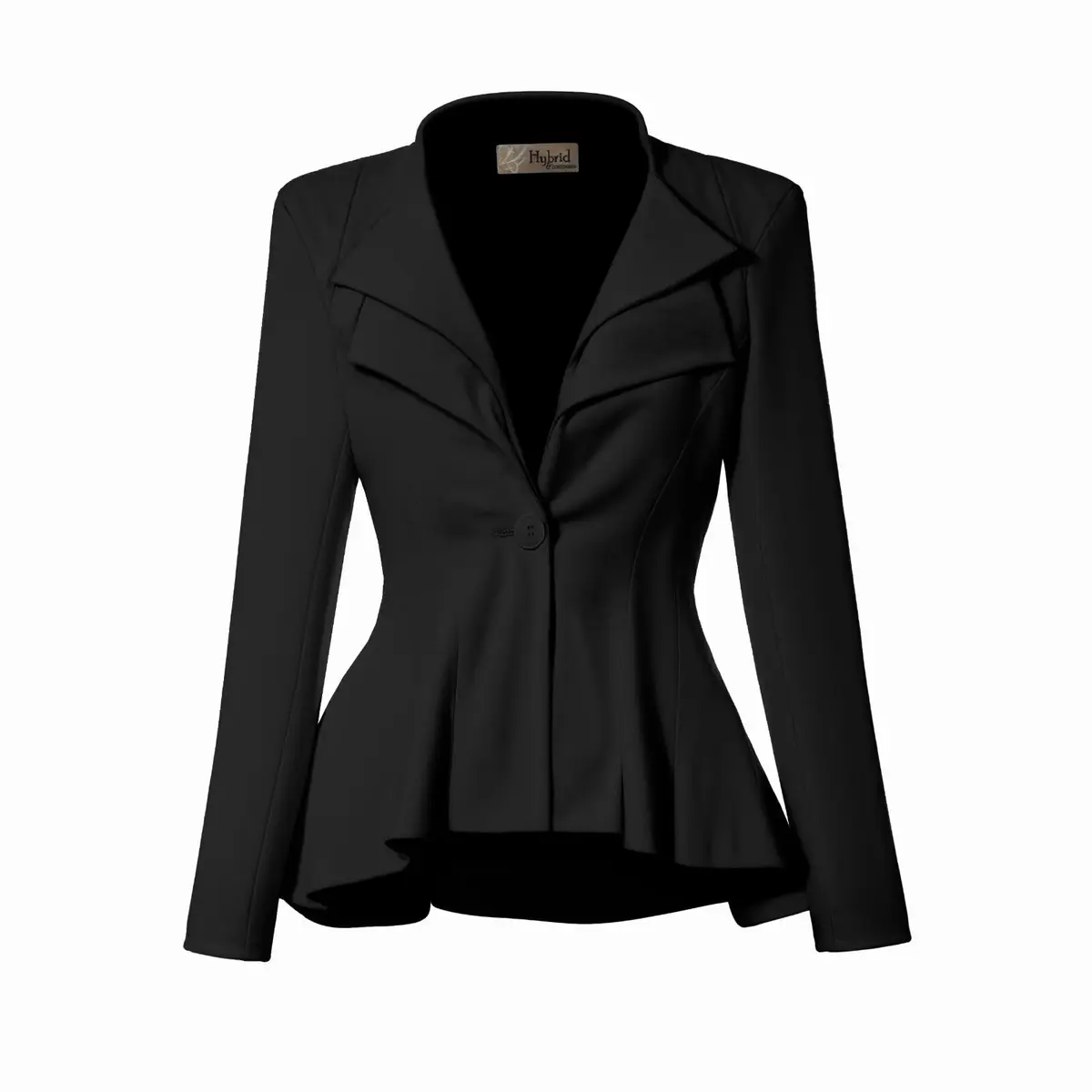 Hybrid & Company Women's Office Blazer JK43864 3X | Double Notch Lapel, Ultra-Stretch Fabric - main product image