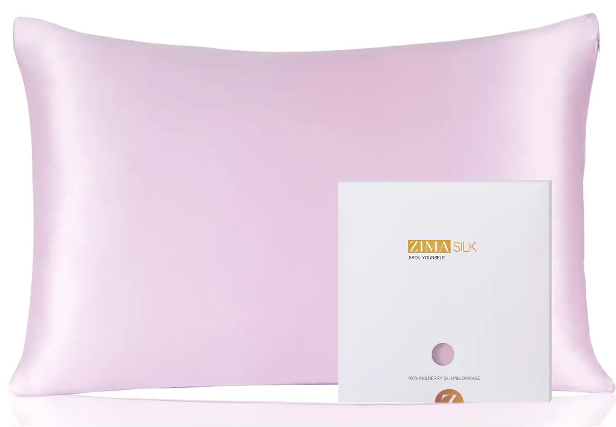 ZIMASILK 100% Pure Mulberry Silk Pillow Cases for Hair and Skin, Queen 51cm x 76cm (20"x30") | Hypoallergenic & Anti-Aging Pillowcase - main product image