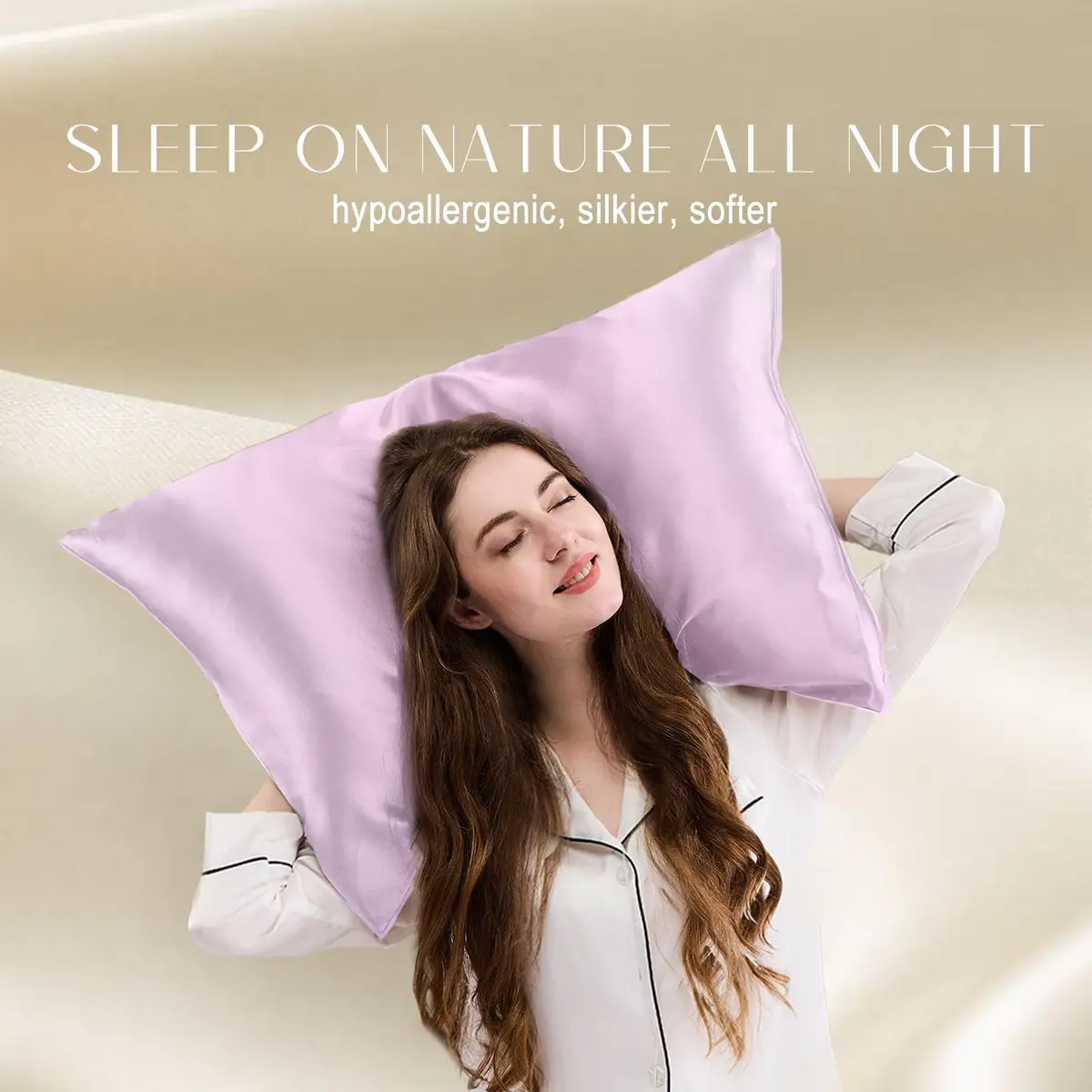 ZIMASILK 100% Pure Mulberry Silk Pillow Cases for Hair and Skin, Queen 51cm x 76cm (20"x30") | Hypoallergenic & Anti-Aging Pillowcase - view 3