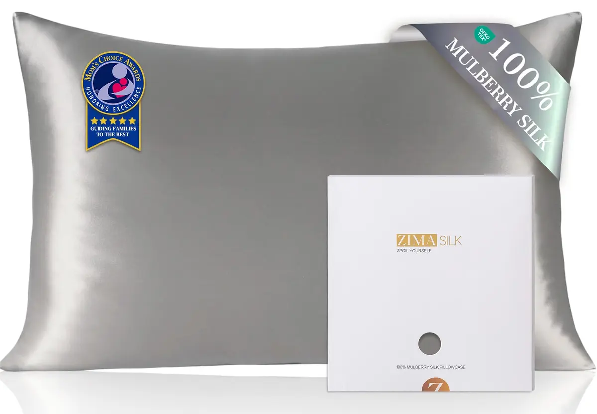 ZIMASILK 100% Pure Mulberry Silk Pillowcase King 51cm x 91cm (20''x36'') | Hypoallergenic & Anti-Aging for Hair and Skin - main product image