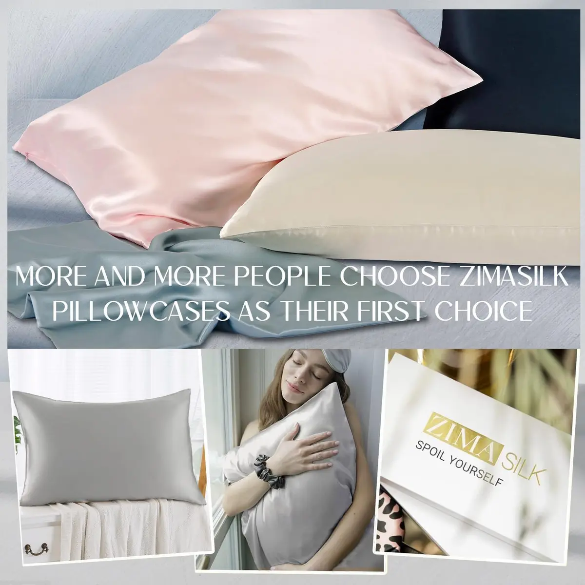 ZIMASILK 100% Pure Mulberry Silk Pillowcase King 51cm x 91cm (20''x36'') | Hypoallergenic & Anti-Aging for Hair and Skin - view 6