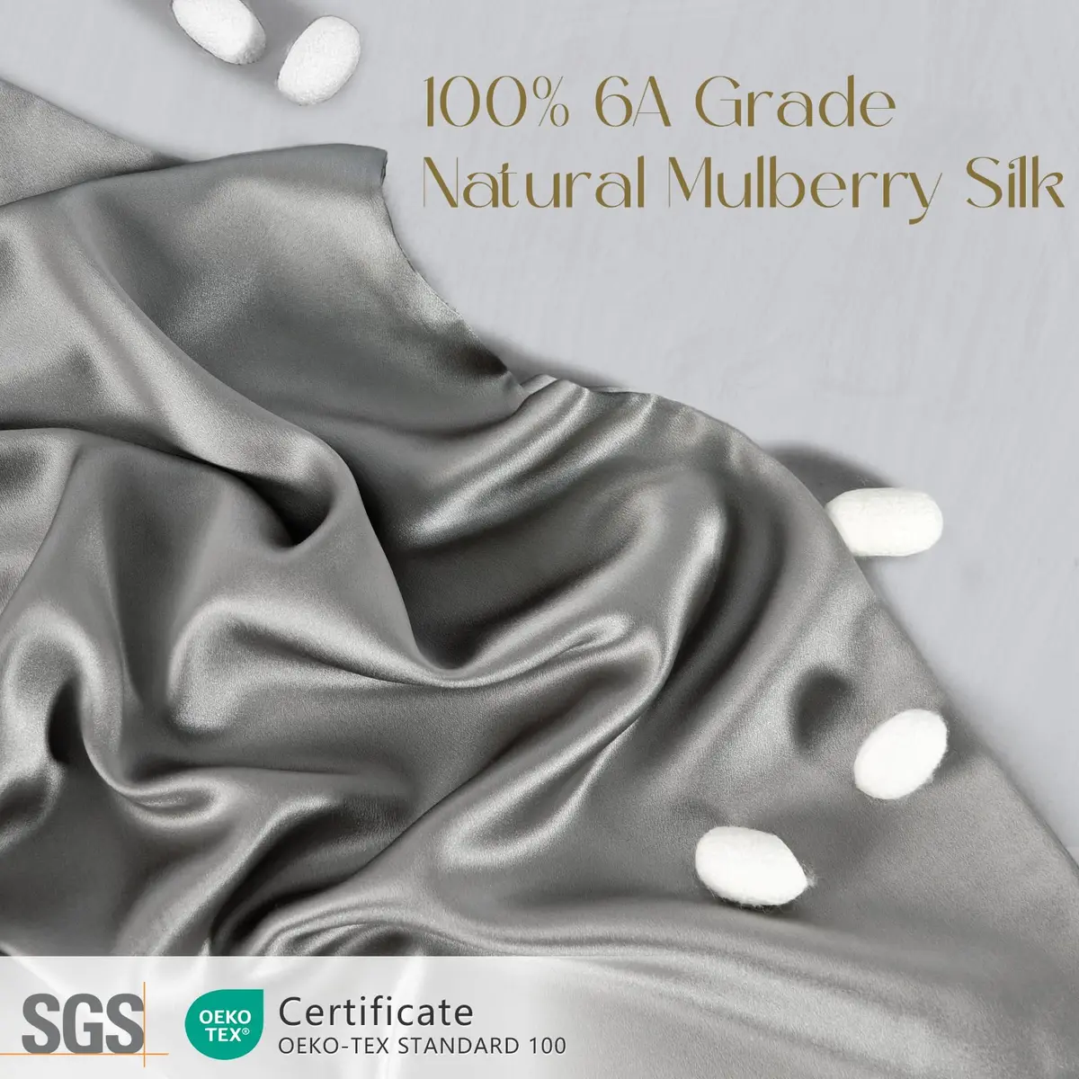 ZIMASILK 100% Pure Mulberry Silk Pillowcase King 51cm x 91cm (20''x36'') | Hypoallergenic & Anti-Aging for Hair and Skin - view 2