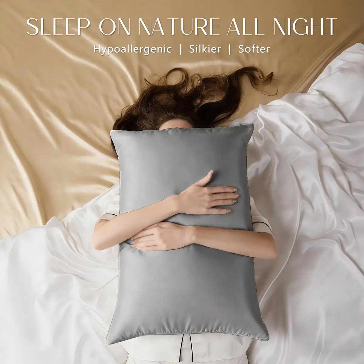 ZIMASILK 100% Pure Mulberry Silk Pillowcase King 51cm x 91cm (20''x36'') | Hypoallergenic & Anti-Aging for Hair and Skin - view 3