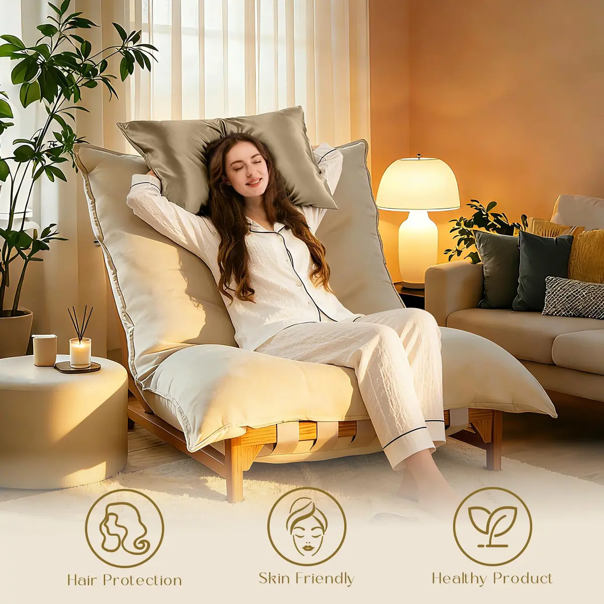 ZIMASILK 100% Pure Mulberry Silk Pillow Cases for Hair and Skin, Queen 51cm x 76cm (20"x30") | Hypoallergenic, Anti-Aging, Breathable - view 5