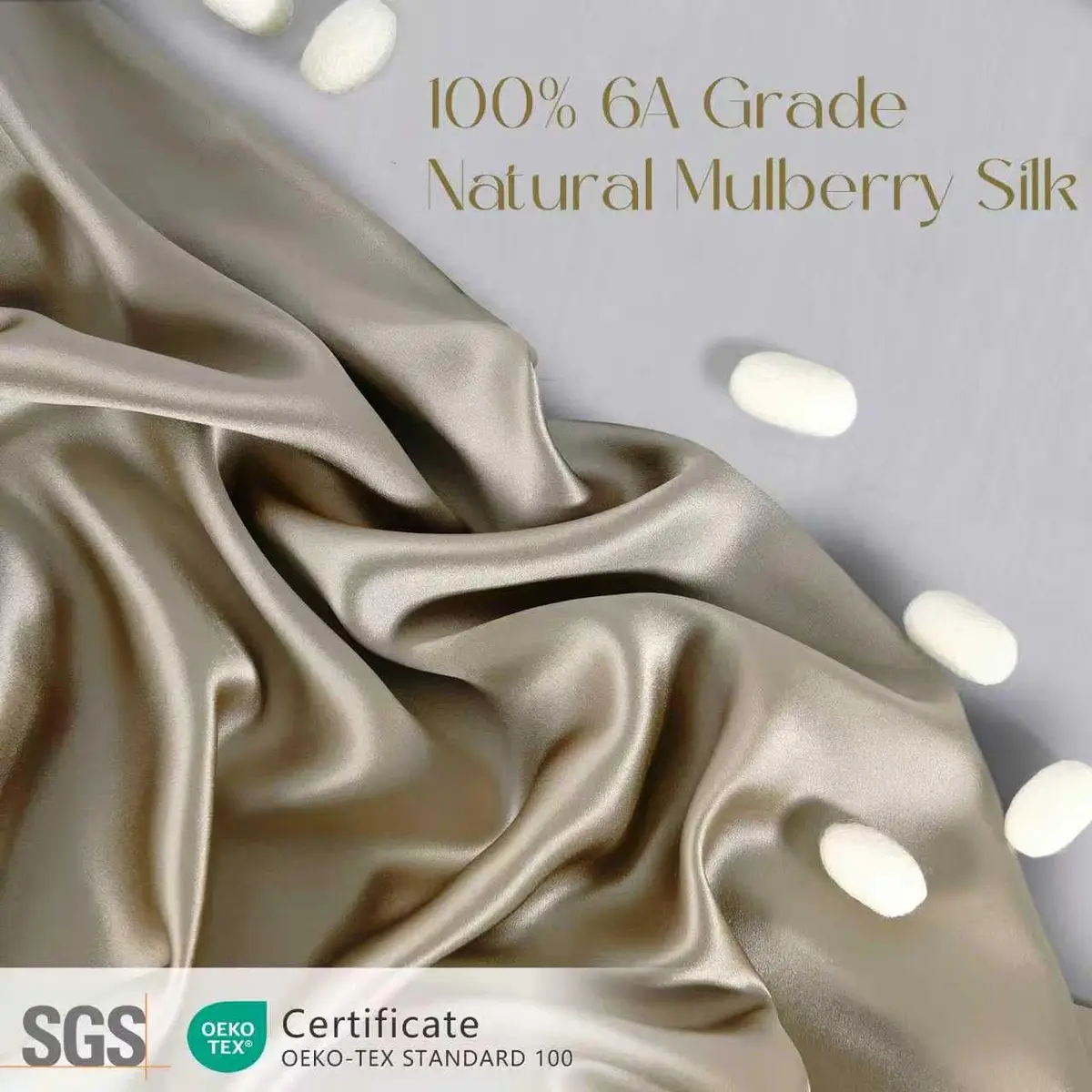 ZIMASILK 100% Pure Mulberry Silk Pillow Cases for Hair and Skin, Queen 51cm x 76cm (20"x30") | Hypoallergenic, Anti-Aging, Breathable - view 2