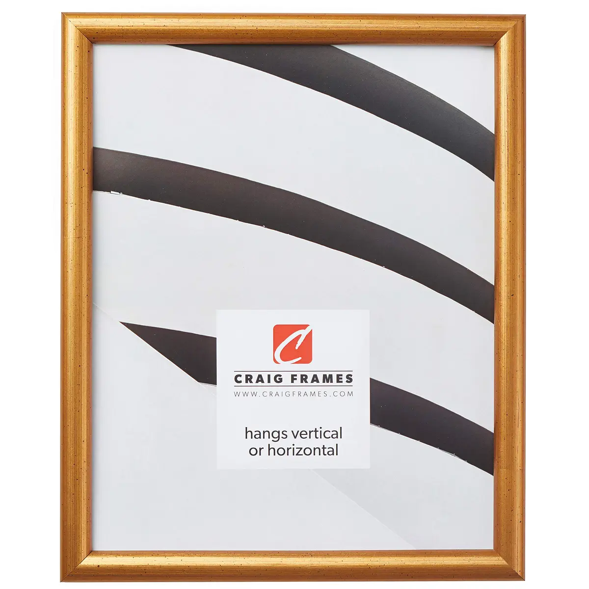 Craig Frames Bullnose 8x10-Inch Antique Gold Wall & Tabletop Picture Frame | Contemporary Solid Wood Profile - main product image