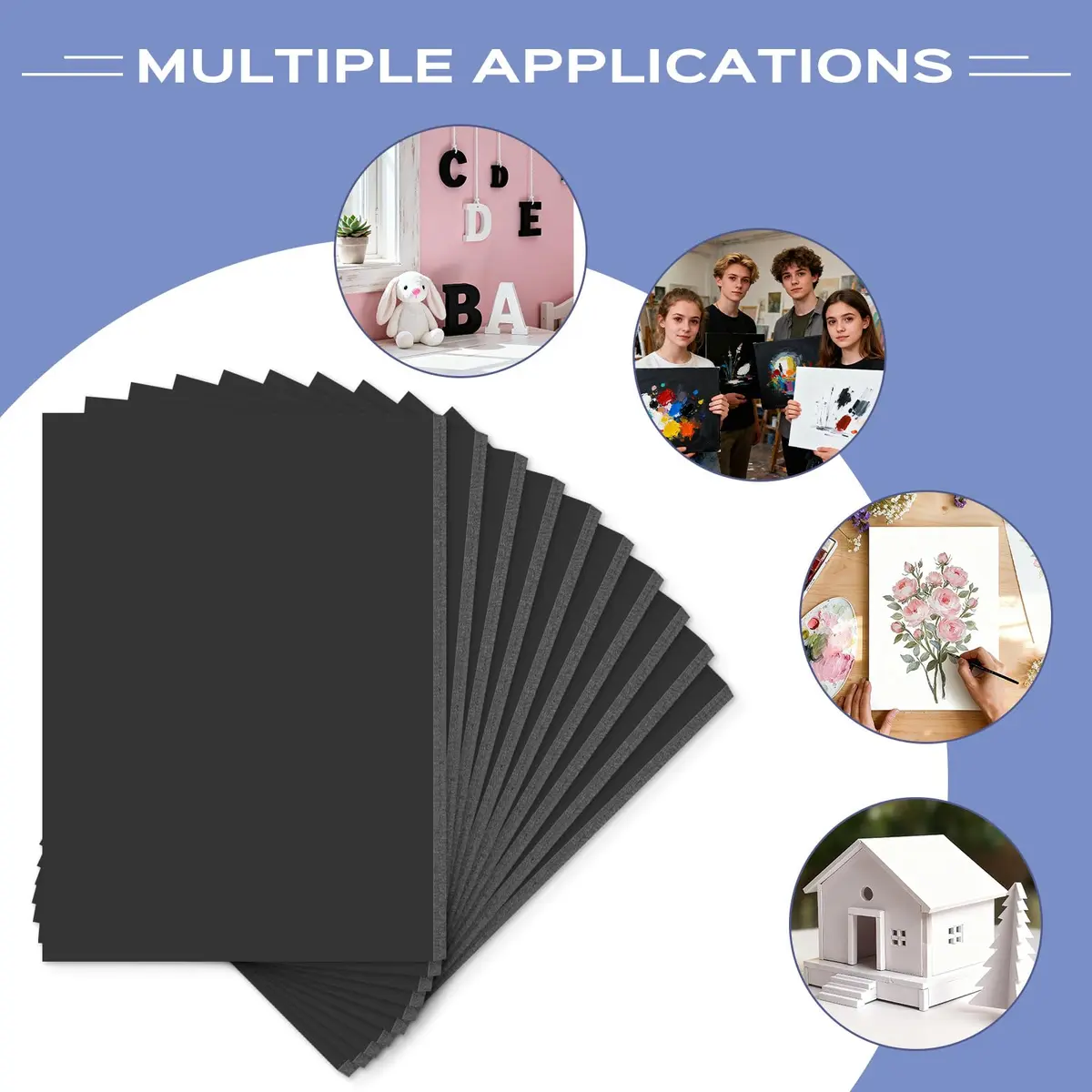 Golden State Art 25 Pack 11x14 Foam Boards 3/16Inch Thickness Black Foam Poster Boards for Presentation Signage Sheet for School Crafts Office Art Projects | Lightweight, Acid-Free, 25 Sheets - view 4
