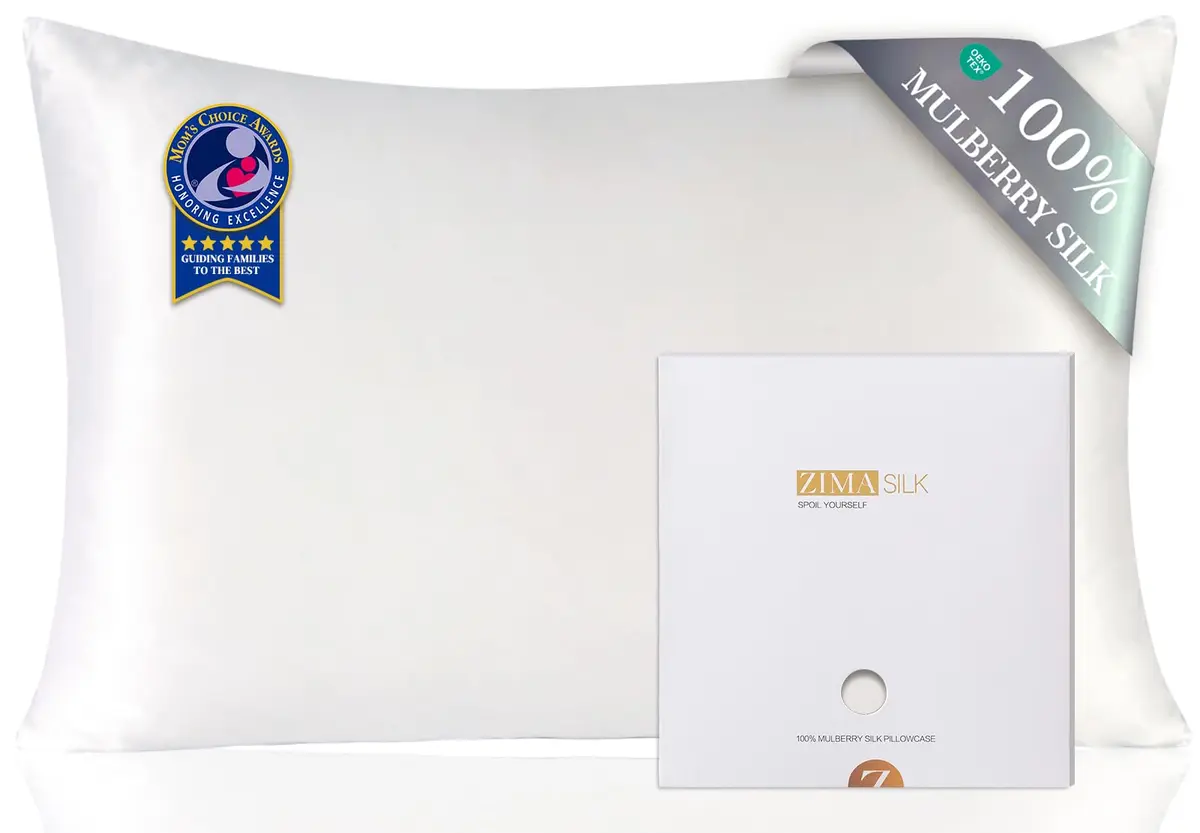 ZIMASILK 100% Mulberry Silk Pillow Case Queen | Hypoallergenic & Breathable - main product image