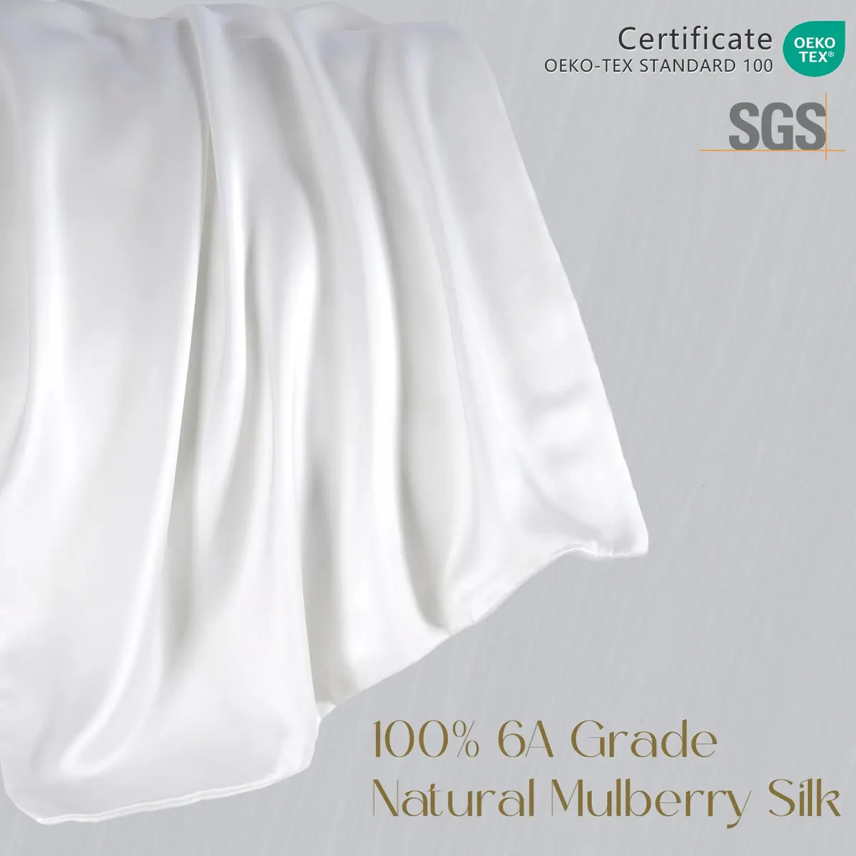 ZIMASILK 100% Mulberry Silk Pillow Case Queen | Hypoallergenic & Breathable - view 2
