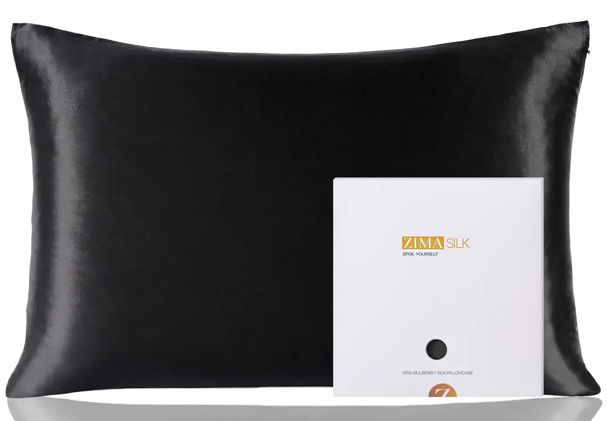 ZIMASILK 100% Pure Mulberry Silk Pillow Cases for Hair and Skin, King 51cm x 91cm (20"x36") | Hypoallergenic & Breathable for Beauty Sleep - main product image