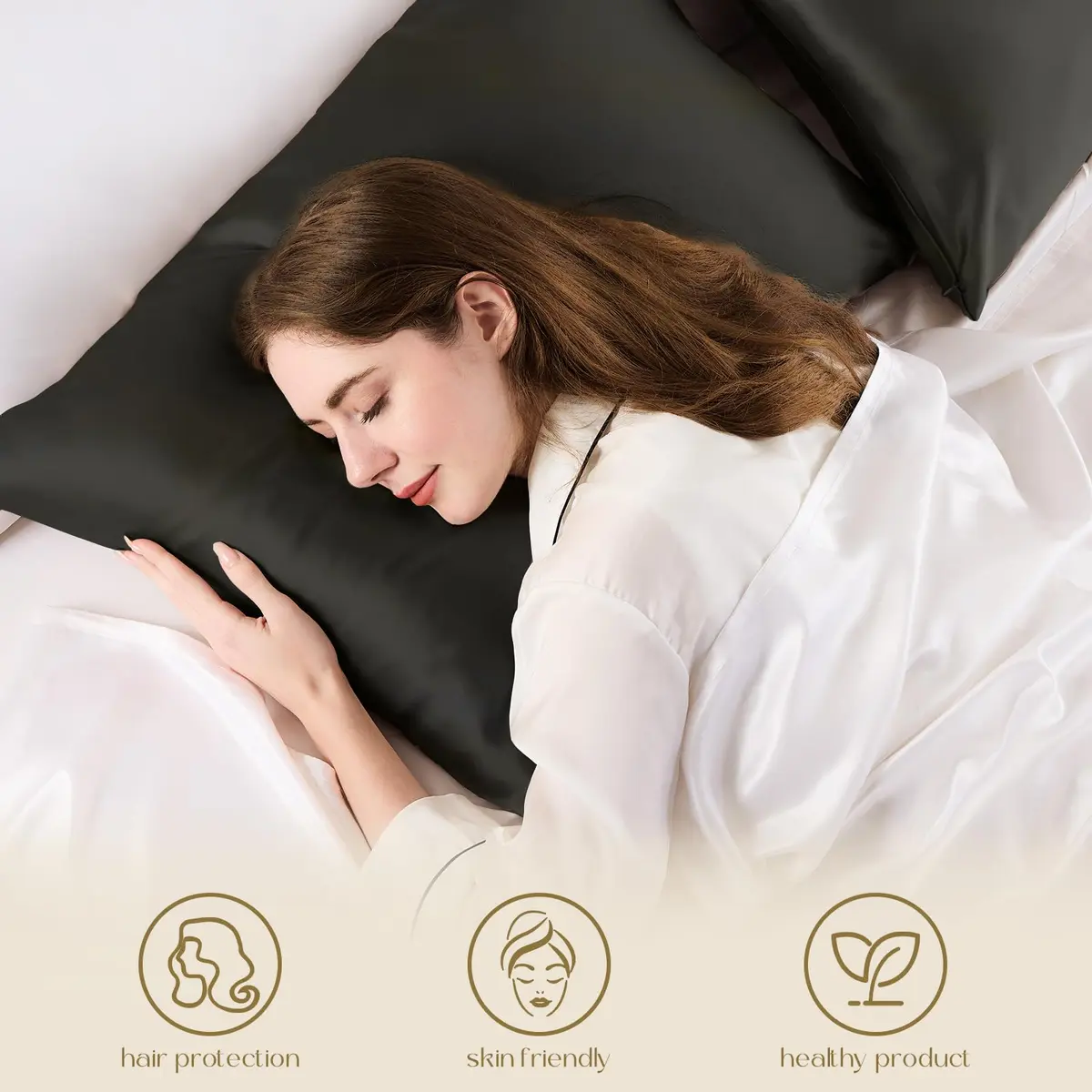 ZIMASILK 100% Pure Mulberry Silk Pillow Cases for Hair and Skin, King 51cm x 91cm (20"x36") | Hypoallergenic & Breathable for Beauty Sleep - view 4