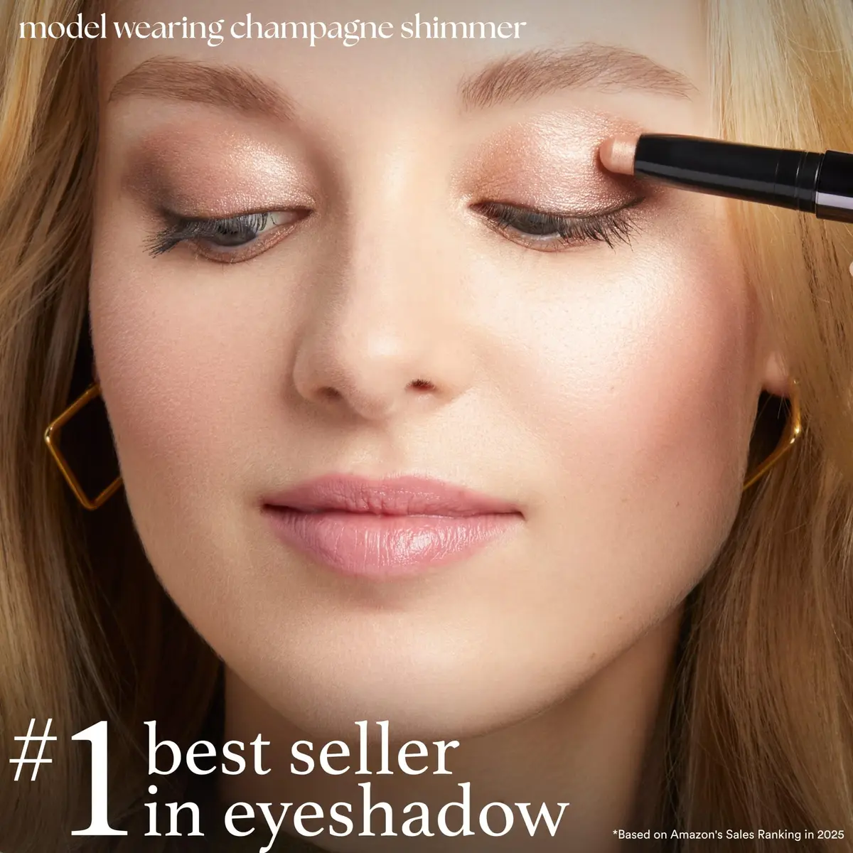 Julep Eyeshadow 101 Crème-to-Powder Eyeshadow Stick, Champagne Shimmer | Long-lasting, crease-proof shimmer eye color - view 4