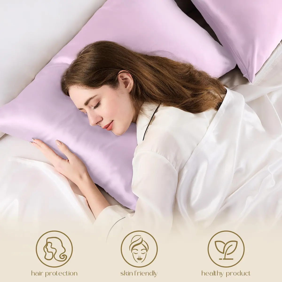 ZIMASILK 100% Pure Mulberry Silk Pillow Cases for Hair and Skin, King 51cm x 91cm (20"x36") | Hypoallergenic & Anti-Aging Pillowcase - view 4