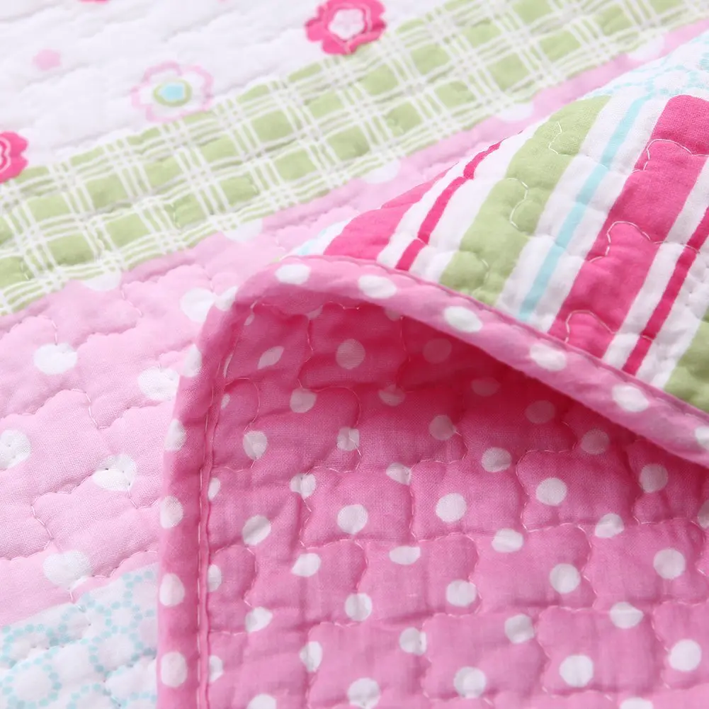 Cozy Line Home Fashions Pink Bedding Set Twin 2 Piece | Reversible Cotton Quilt for All Seasons - view 6