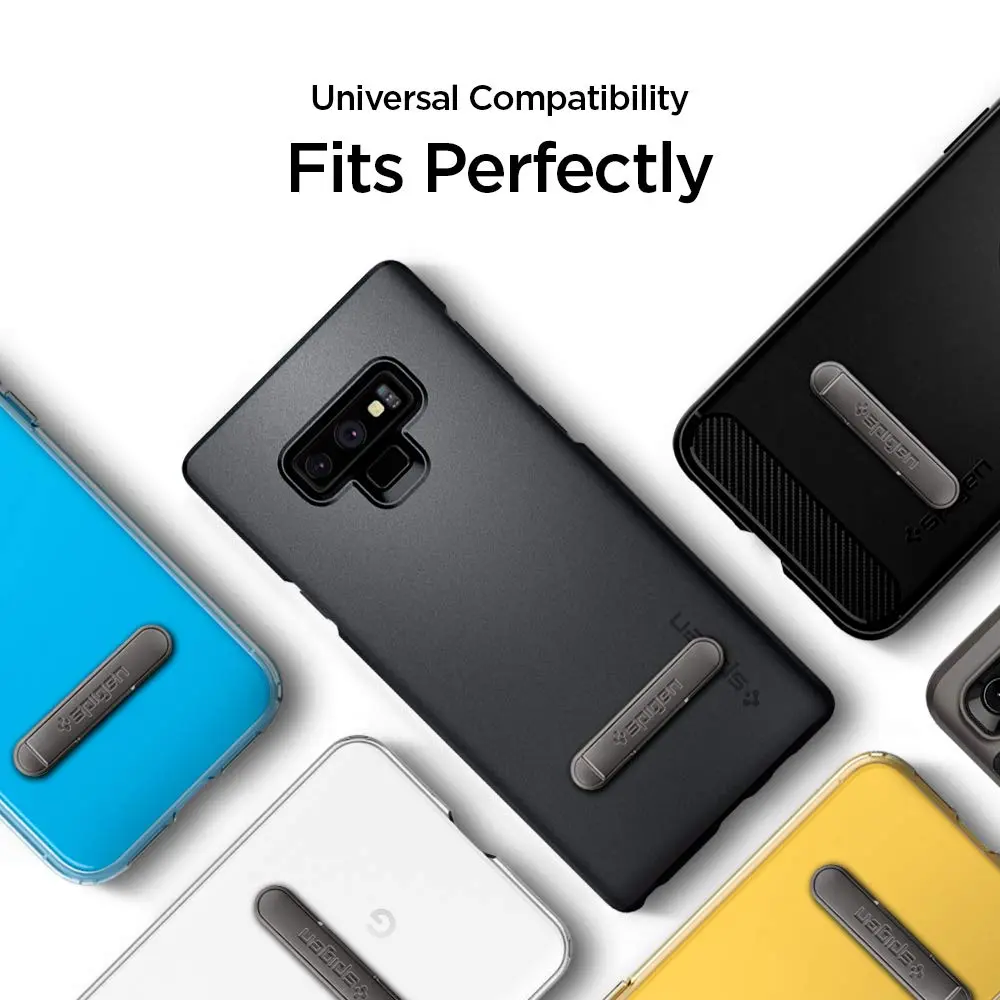 Spigen Universal Phone Grip, Kickstand Stand Strong Adhesive Secure Hold | Minimalist Metal Design - view 2