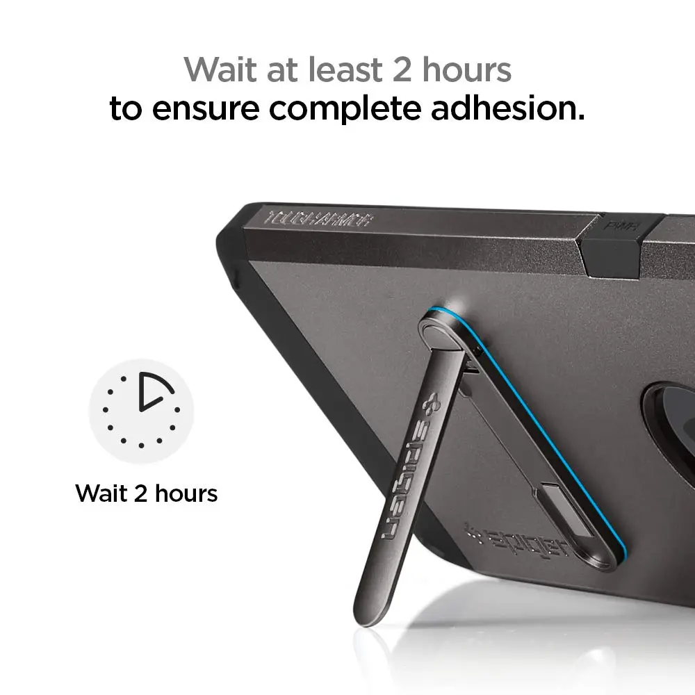 Spigen Universal Phone Grip, Kickstand Stand Strong Adhesive Secure Hold | Minimalist Metal Design - view 3