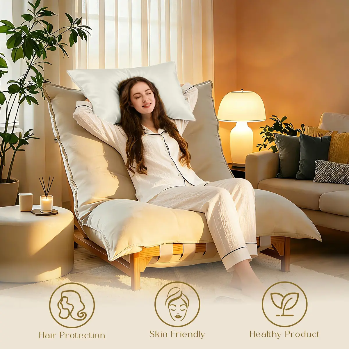ZIMASILK 100% Pure Mulberry Silk Pillow Cases for Hair and Skin, Queen | Hypoallergenic & Breathable, 19 Momme, 2-Pack - view 4