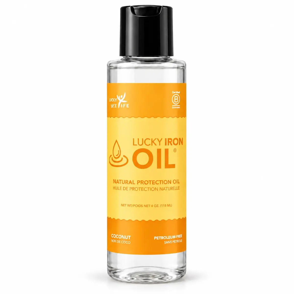 Lucky Iron Fish Natural 4oz Kitchen | Protect & Prevent Rust with Vegan Coconut & Lemon Oils - main product image