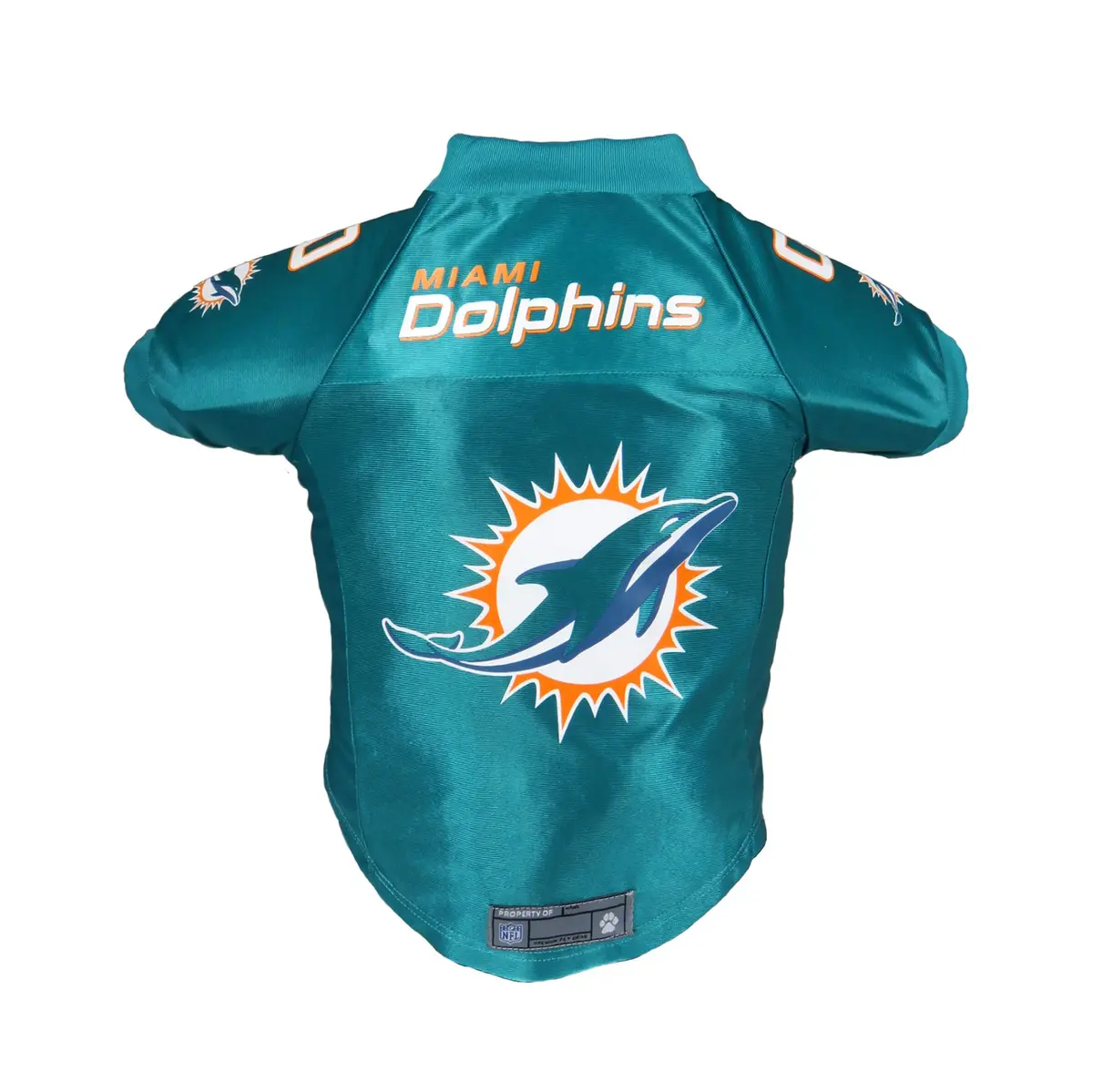 Littlearth NFL Miami Dolphins Premium Pet Jersey, Large | Authentic Team Colors & Graphics - main product image