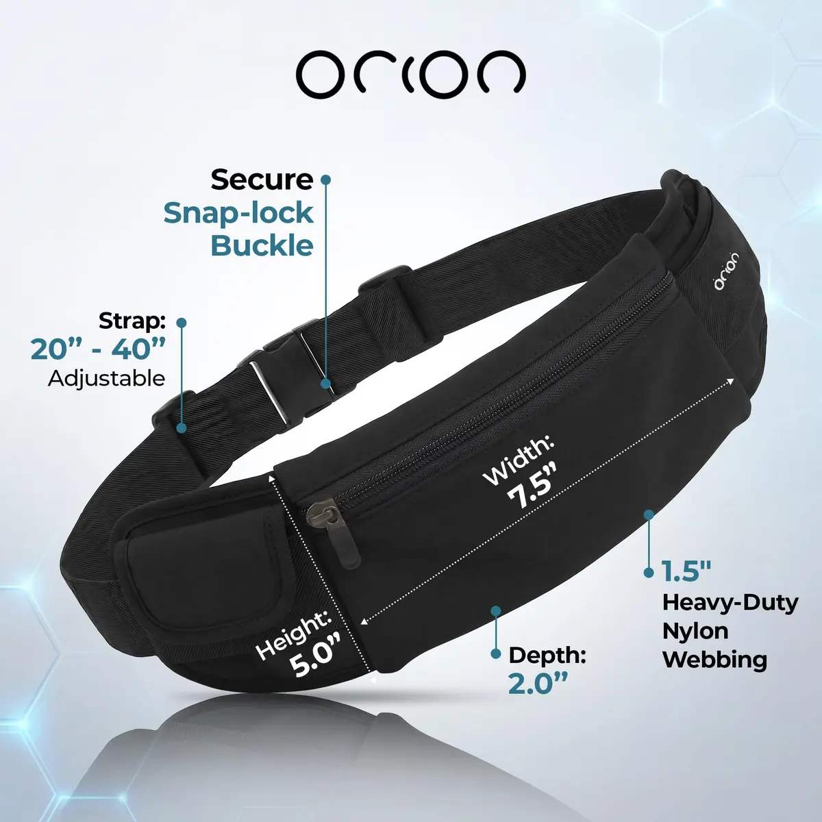 Mind and Body Experts The Belt of Orion Money Belt, Slim 9x4in | Anti-Theft Travel Waist Pack for Men & Women - view 7