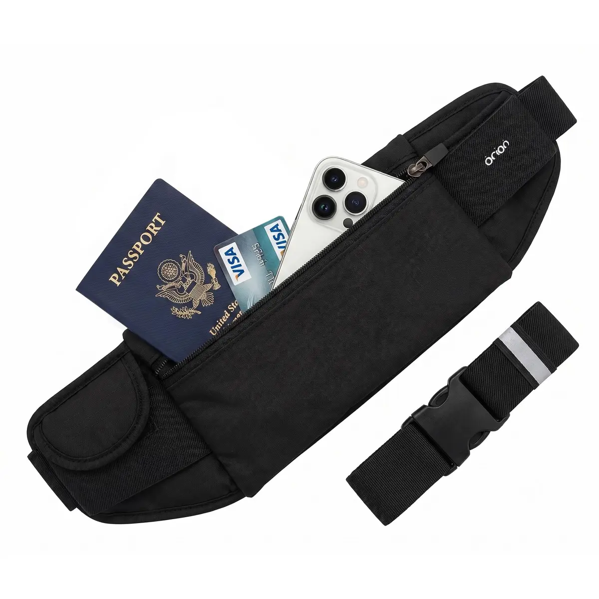 Mind and Body Experts The Belt of Orion Money Belt, Slim 9x4in | Anti-Theft Travel Waist Pack for Men & Women - view 9