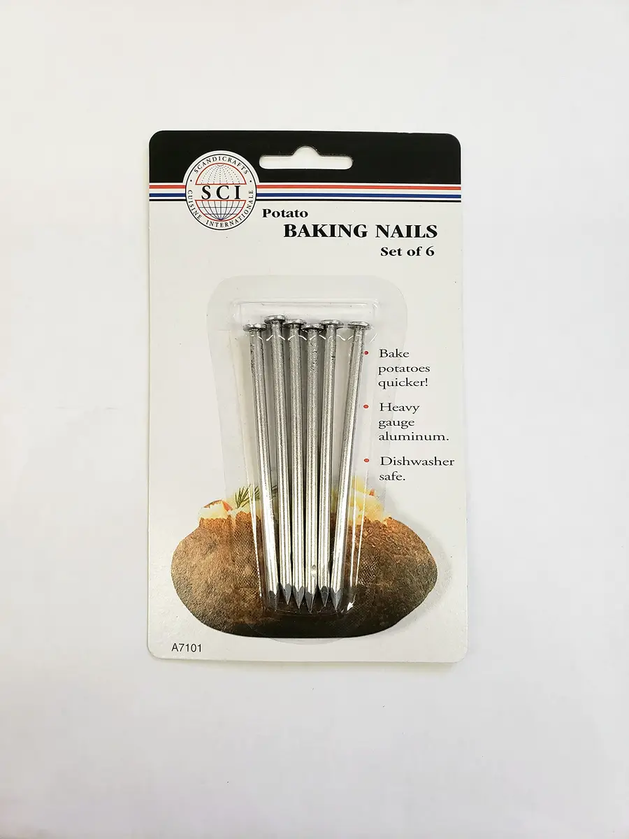 KITCHEN TOOLS Aluminum Baked Potato Nails Set of 6 | Heat Conducting Aluminum for Fluffier Potatoes - main product image